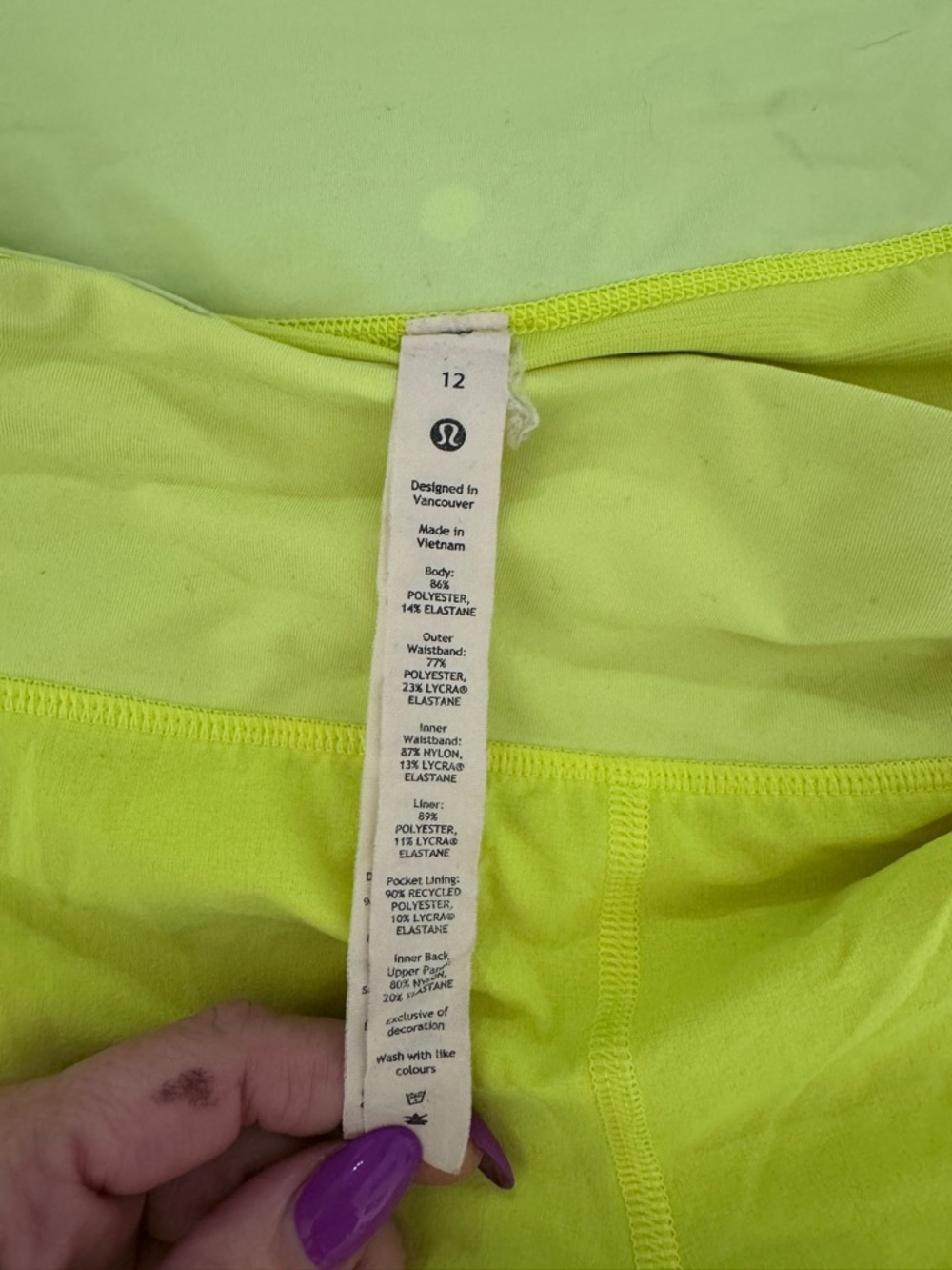 lululemon athletica Neon Yellow Speed up  Shorts - Picture 4 of 4